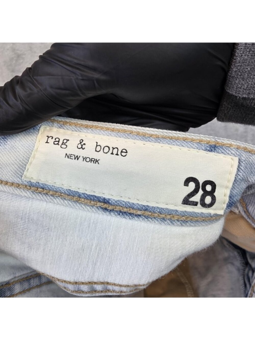 Rag & Bone Shorts Womens 28 Blue Acid Wash Dre Low Rise Denim Cutoff Frayed Hem - Picture 5 of 12